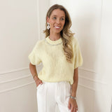 Yellow Diamond Neckline (SHORT SLEEVE) Sweater