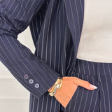 Navy striped Trouser