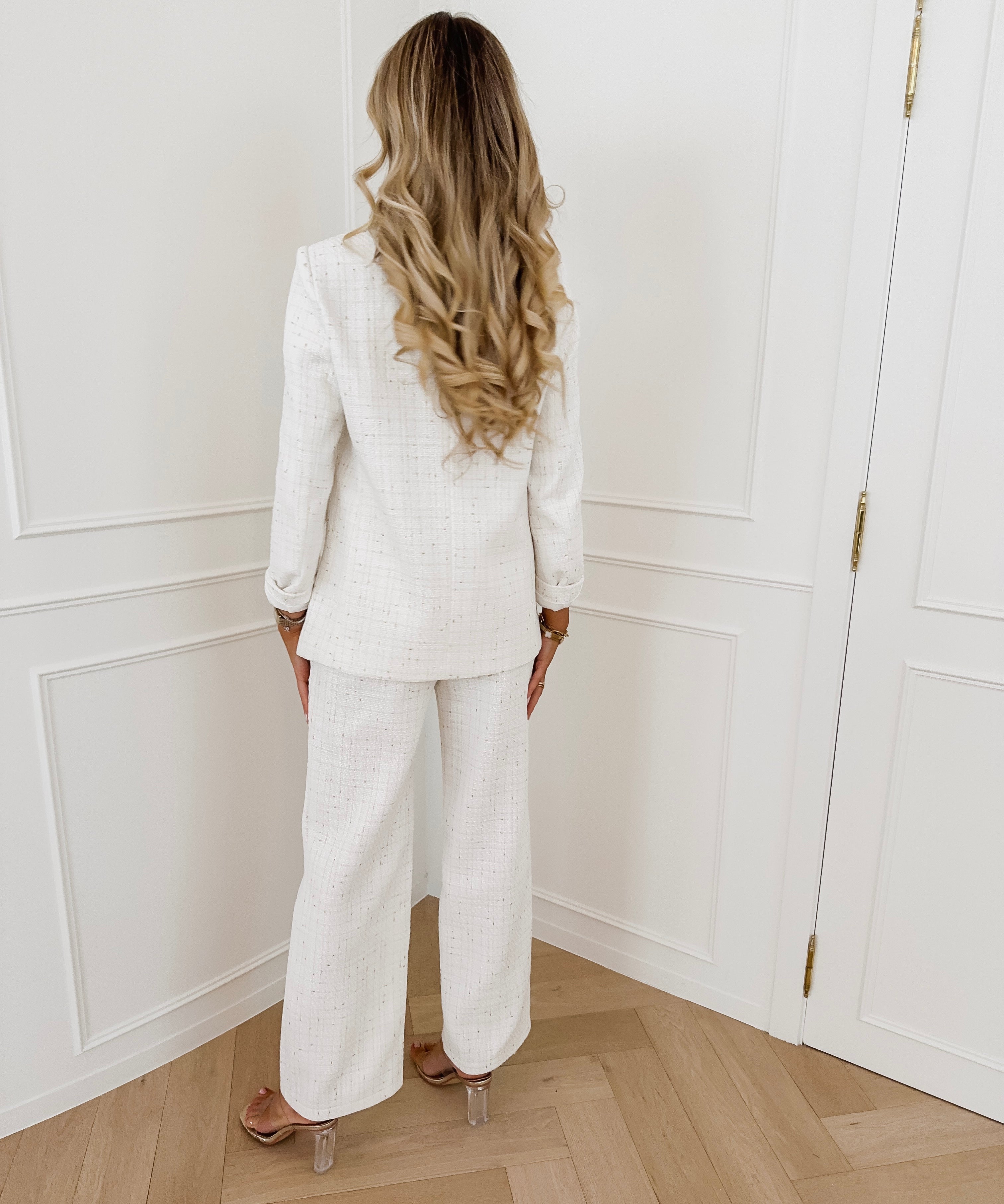 Ivory Golden Tweed Trouser