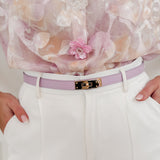 Lilac Leather Clara Belt