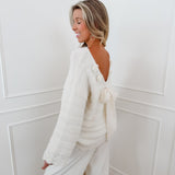 Crème Four Rose Sweater