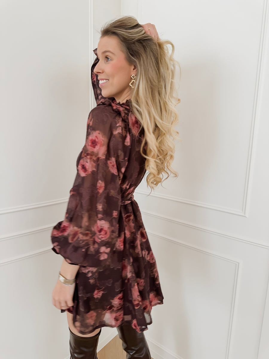 Brown Flower Dress