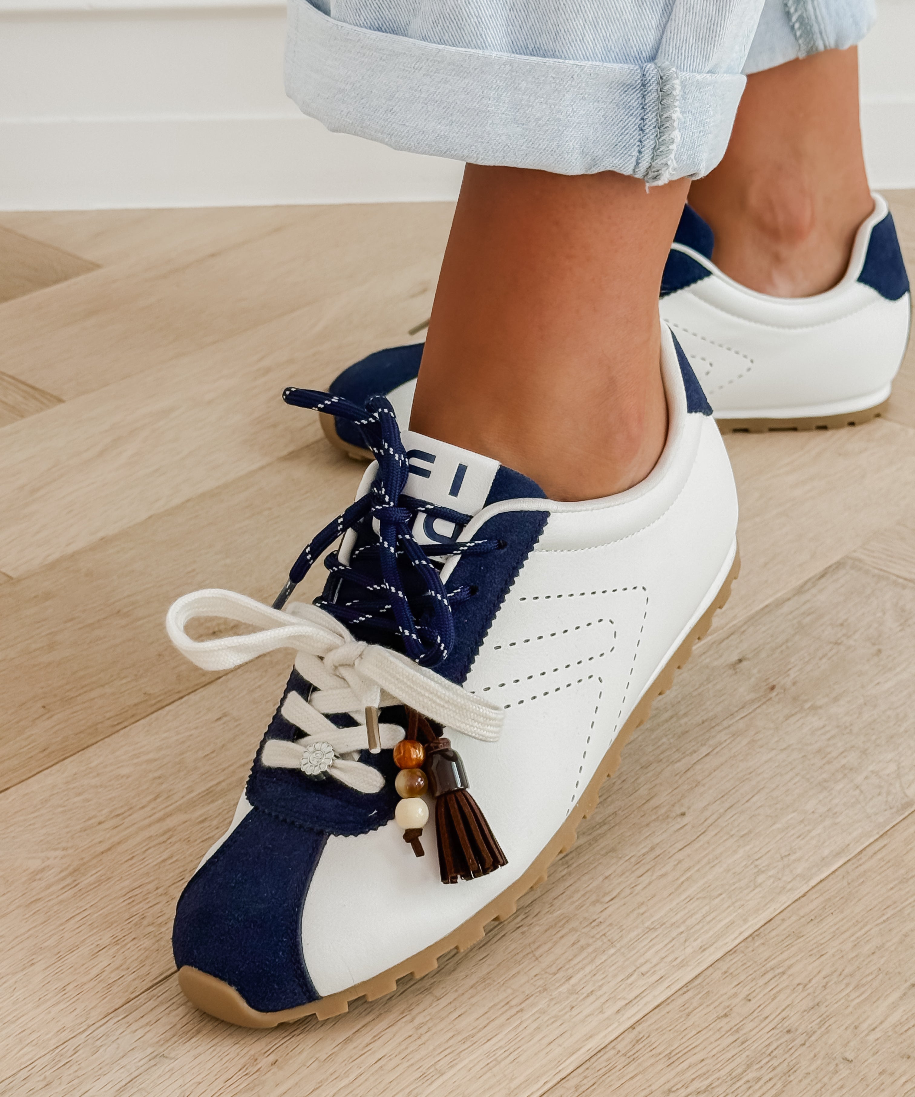 Blue White Fiene Sneakers
