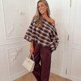 Bordeaux Roxanne Leather Pocket Trouser