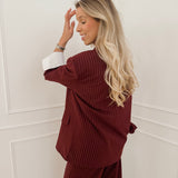 Bordeaux Striped Ariana Trouser