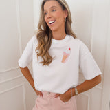 White Sweet Club Ice Cream T-Shirt