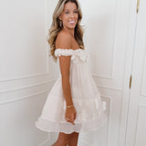 Cream Micheline Flower Dress