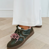 Green Pink Detail Frida Sneaker