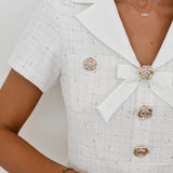 Ivory Eloise Bow Dress
