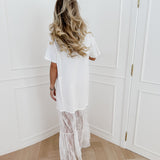 White Shirt Lace Dress