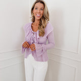 Lilac Maisie Bow Tie Front Top