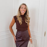 Deep Burgundy Braided Skirt