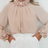 Nude Molly Frill Edge Blouse