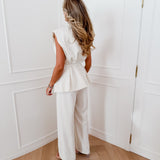 Cream Sleeveless Jasmine Blazer