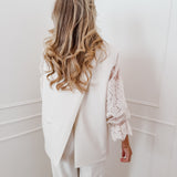 Cream Jana Sleeveless Blazer