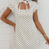 Cream Polka Dots Djamilla Dress