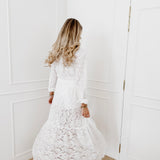 White Long Lace Skirt