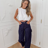 Dark Blue Morgan Heart Back Pocket Jeans