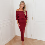 Wine Red Bandeau Camila Ensemble
