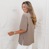 Taupe Short Sleeve Julia Blazer