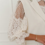 Cream Jana Sleeveless Blazer