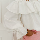 White Off Shoulder Felicia Blouse