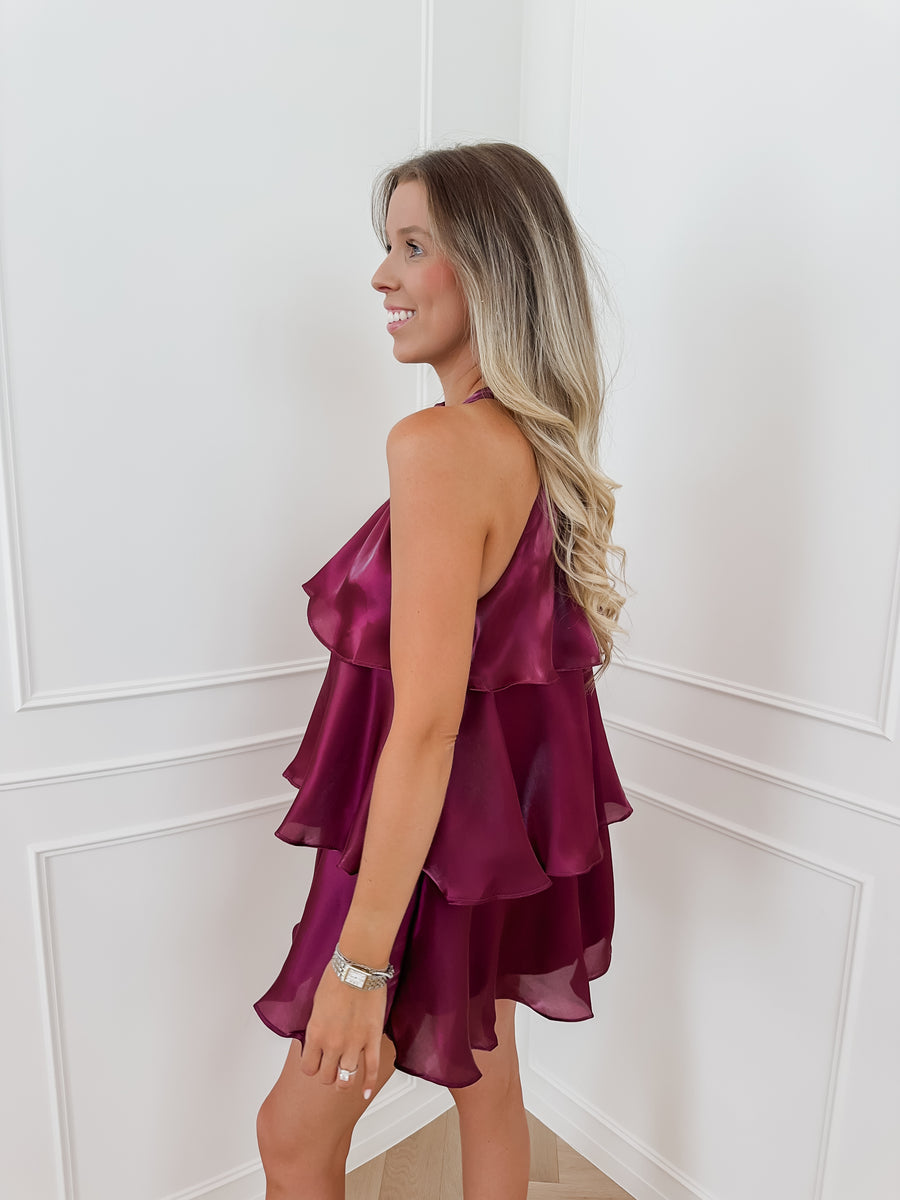 Bordeaux Layered Dress
