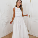White Filicia Flower Ensemble