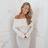Beige Caroline Bandeau Dress