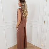 Coffee Brown Linen Justine Ensemble