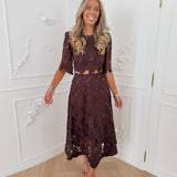 Brown Broderie Chelsey Ensemble