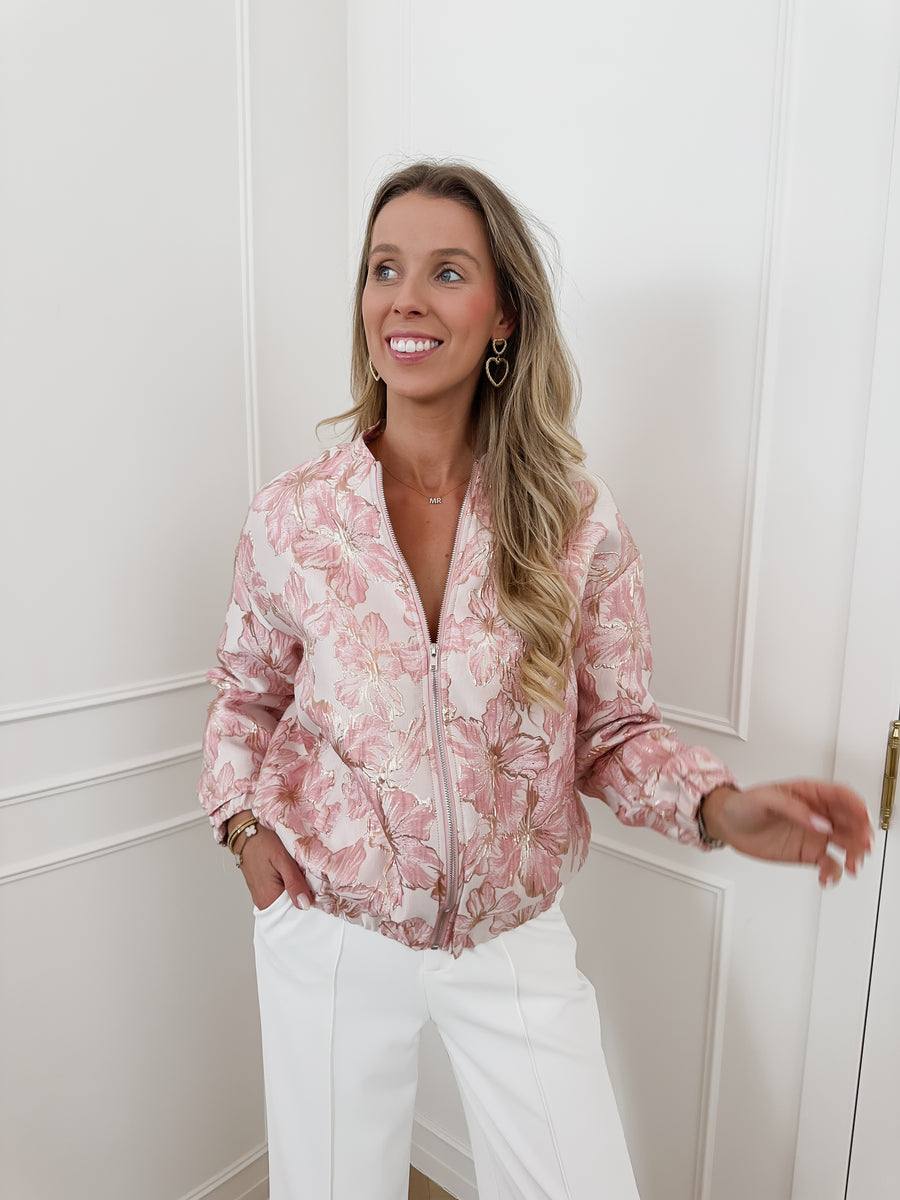 Soft Pink Golden Detail Giselle JACKET
