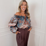 Maroon Brown Josefien Trouser