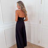 Black Feather Crop Top