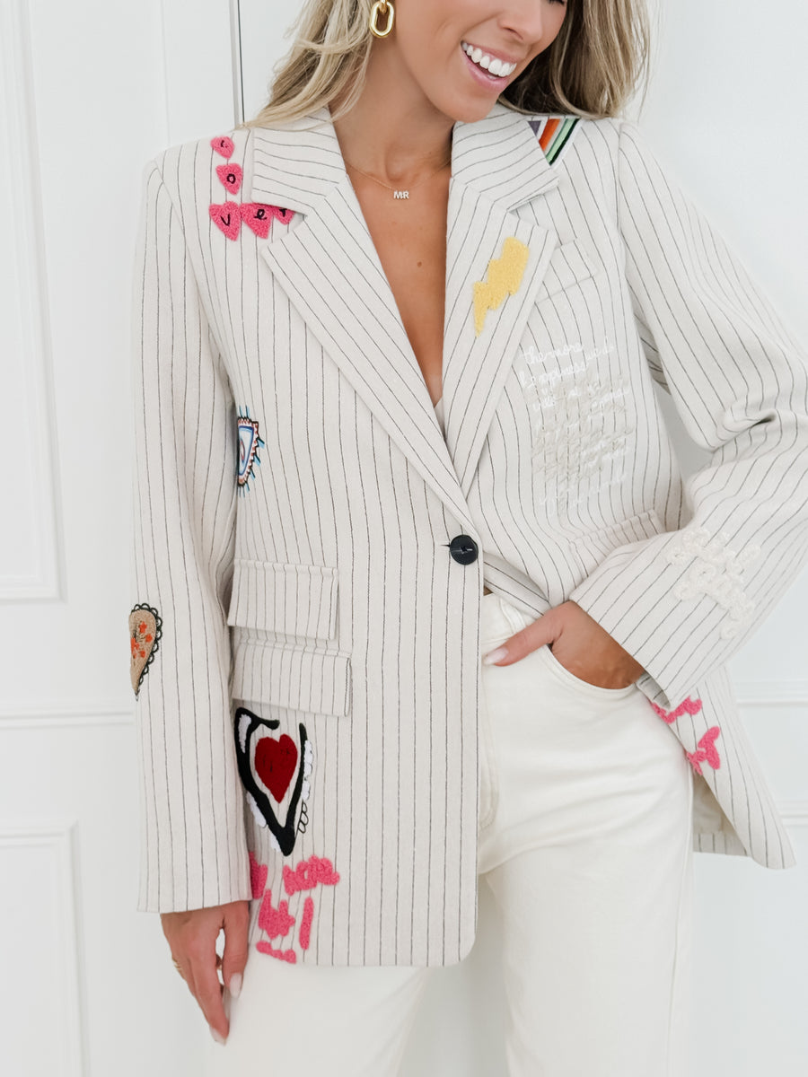 Off White Patches Blazer