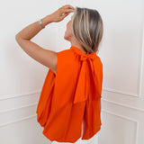 Orange Open Back Leah Top