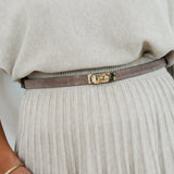 Light Taupe Suede Clara Belt
