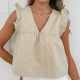 Washed Off Beige Danisha Top