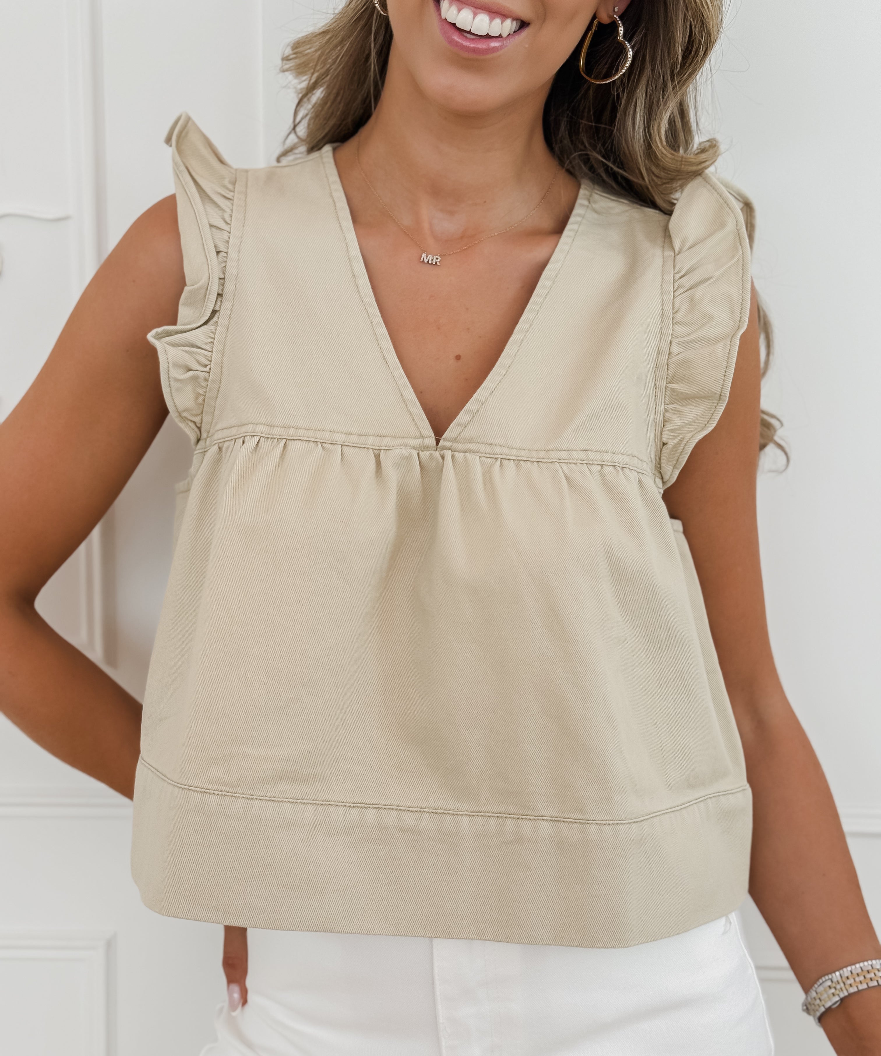 Washed Off Green Danisha Top