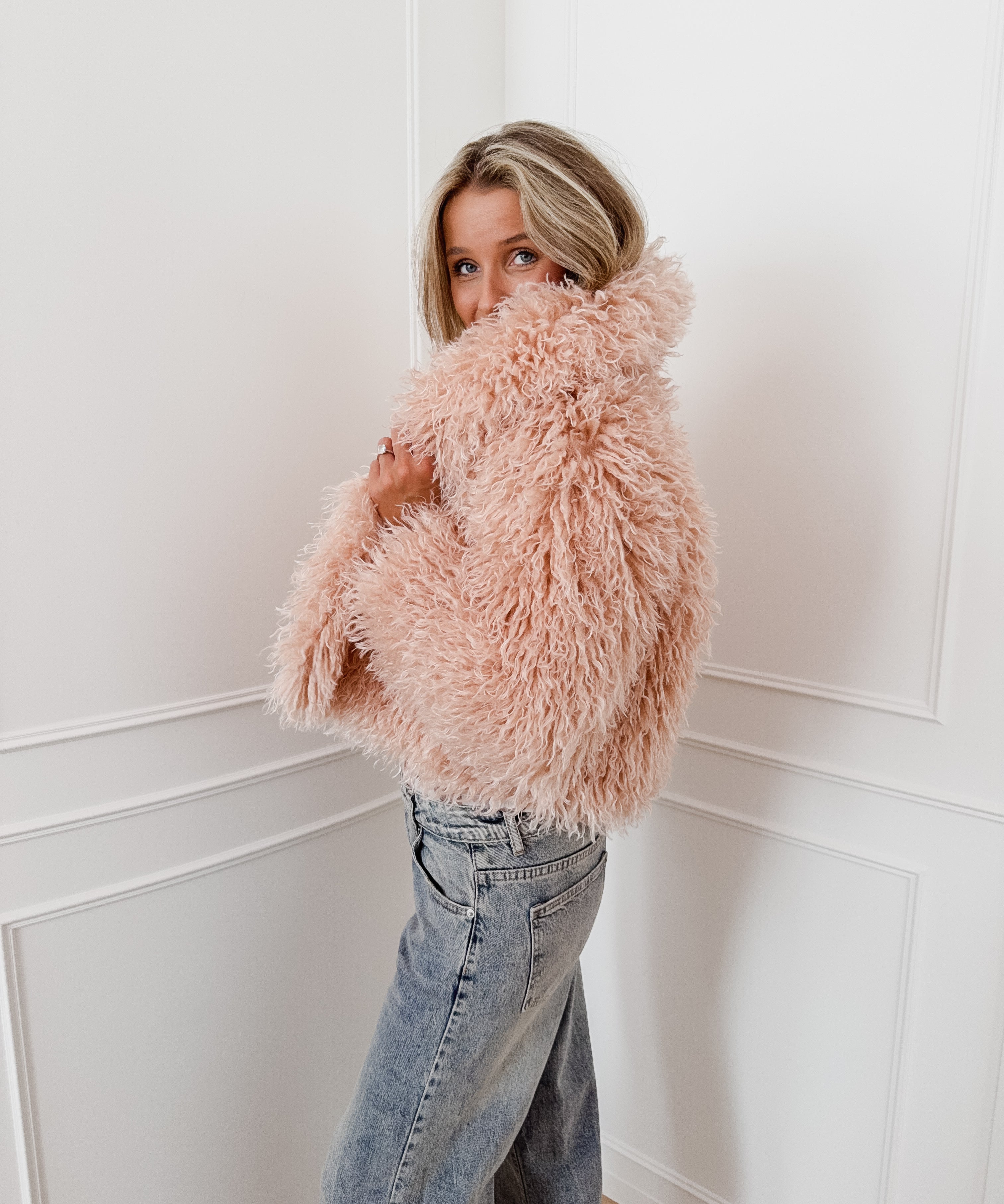 Blush Lou Faux Fur Jacket