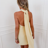 Yellow Laurentine Halterneck Dress