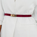 Burgundy Suede Clara Belt