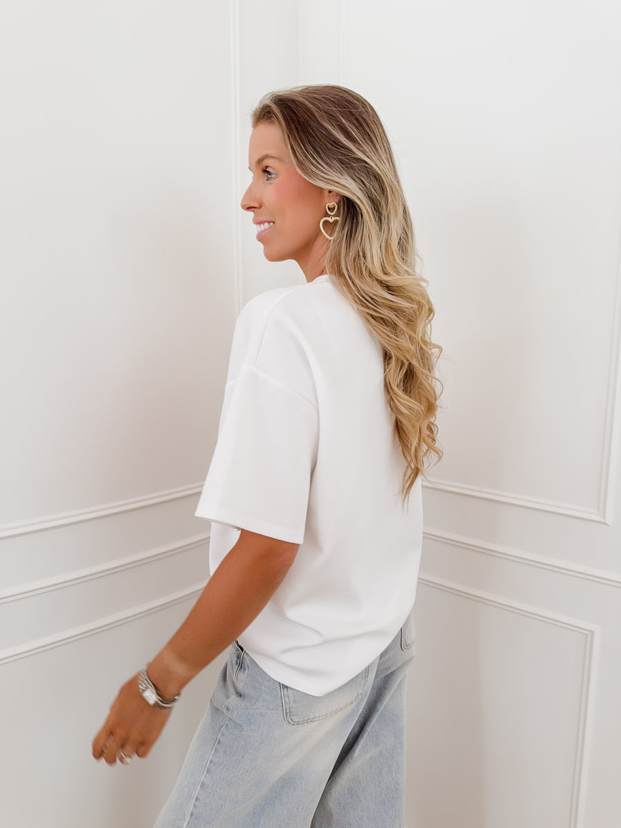 White Easy Peasy T-Shirt