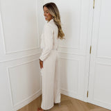 Beige Lace Trouser