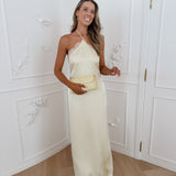 Yellow Lace Halterneck Falisha Dress