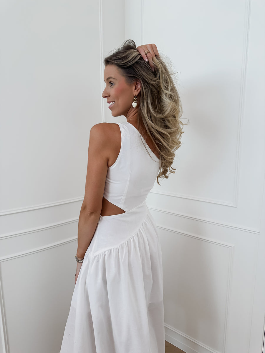 White Little Cut Out Dress