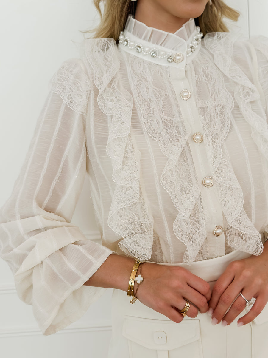 Crème Alexandra Blouse
