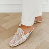 Ivory Jenna Backless Loafers