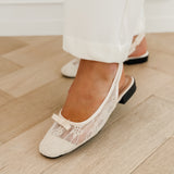 Nude Lace Sonja Bow Ballerina