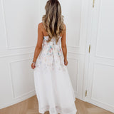 Off White Florieke Butterfly Flower Dress